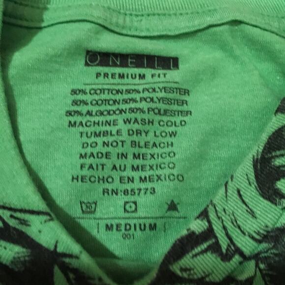 O’Neill Print Short Sleeve Tee – Green – Medium - Picture 6 of 6
